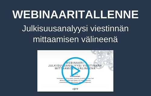 Julkisuusanalyysi webinaaritallenne Julkisuusanalyysi webinaaritallenne